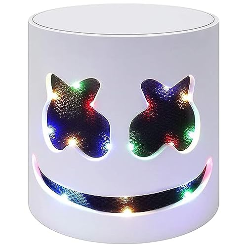 LANLV Halloween LED DJ Mask, LED Mask Helmet, Music Festival Halloween Party Costumes Cosplay Light Up Full Head Mask, Light Up Flashing Mask DJ Music Festival Halloween Mask