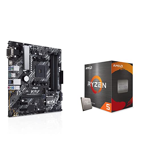 Micro Center AMD Ryzen 5 5500 6-Core, 12-Thread Unlocked Desktop Processor Bundle with ASUS Prime B450M-A II AMD AM4 (Ryzen 5000, 3rd/2nd/1st Gen Ryzen Micro ATX Motherboard