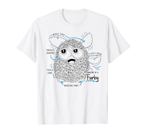 Furby Anatomy Of A Furby Retro Textbook Diagram T-Shirt