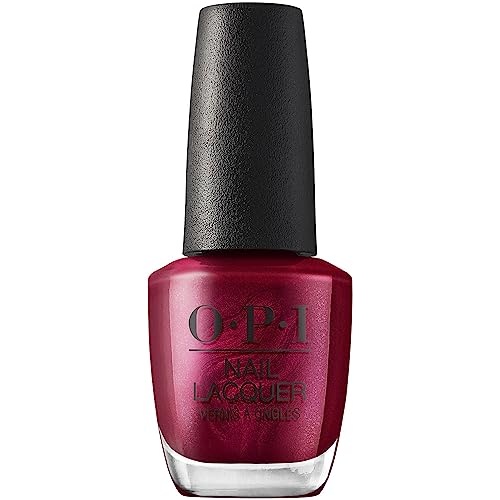 OPI Nail Lacquer, Opaque & Dark Pearl Finish Red Nail Polish, Up to 7 Days of Wear, Chip Resistant & Fast Drying, Fall 2023 Collection, Big Zodiac Energy, Big Sagittarius Energy, 0.5 fl oz