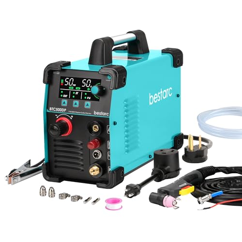 Plasma Cutter, Pilot Arc BTC500DP 7th Generation 50Amps Screen Display Dual Voltage 110/220V Digital Plasma Cutting Machine (BTC500DP 7GEN 110/220V)