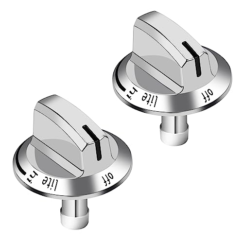 2 Pack 5304525746 Gas Cooktop Stove Knobs Replacement for Frigidaire FFGC3026SS FFGC3626SS Replaces 5304504839, 4960519, AP6997304, PS16227241, EAP16227241 (2023 Upgraded)