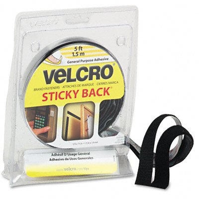 VELCRO Brand - Sticky Back - 45' x 3/4' Tape - White ( Bundle Includes Plexon Crystal Ballpoint Pen)