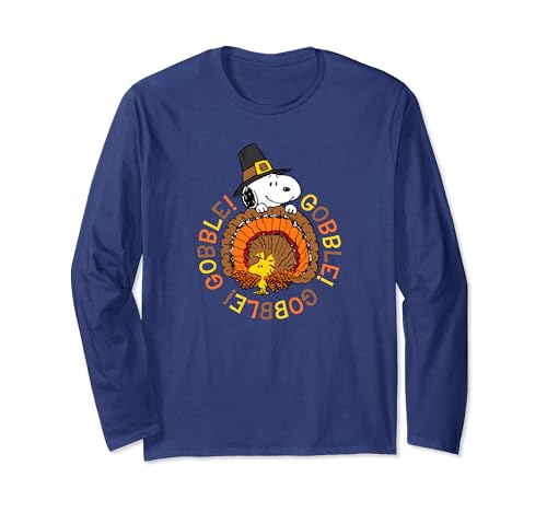 Peanuts Snoopy and Woodstock Thanksgiving Gobble Long Sleeve T-Shirt