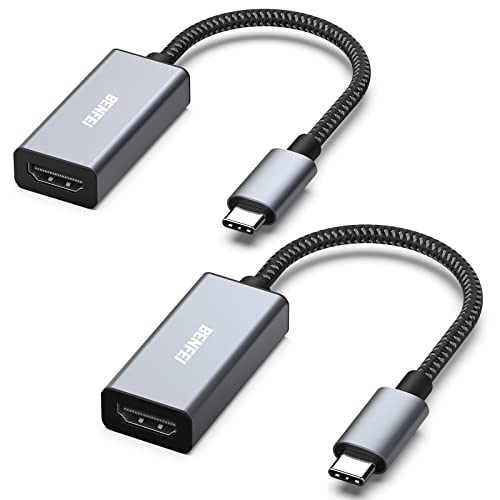 BENFEI 2 Pack USB C to HDMI Adapter, USB Type-C to HDMI Adapter [Thunderbolt 3/4 Compatible] with iPhone 15 Pro/Max, MacBook Pro/Air 2023, iPad Pro, iMac, S23, XPS 17, Surface Book 3 and More