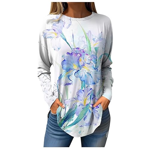 Womens Tunic Tops Tunic Tops for Women Loose Fit Dressy Womens Tops Dressy Casual Sweatshirt for Women Graphic Plus Size Fall Outfits for Women Fall Clothes for Women 2023 Work