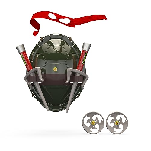 Turtle Weapon Prop Sets Turtle Shell Anime Cosplay Costume Ninja Halloween Costume for Fan enthusiasts(Red Eye Mask).
