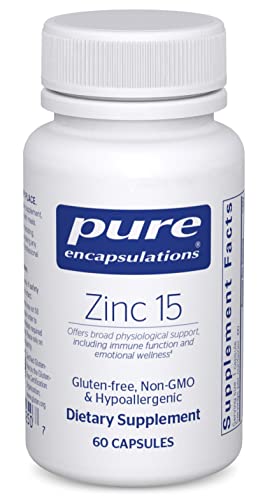 Pure Encapsulations Zinc 15 mg - Zinc Picolinate Supplement for Immune System Support, Growth & Development - for Wound Healing - with Premium Zinc Picolinate - 60 Capsules
