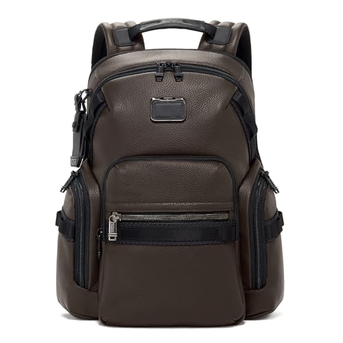 TUMI - Alpha Bravo Navigation Backpack - 15'–16' Computer Bag for Women & Men - for Business, Personal, or Daily Travel - Brown Leather