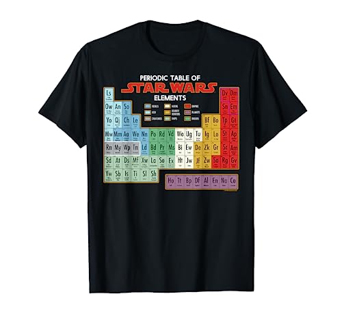 Star Wars Character Periodic Table of Elements Disney+ T-Shirt