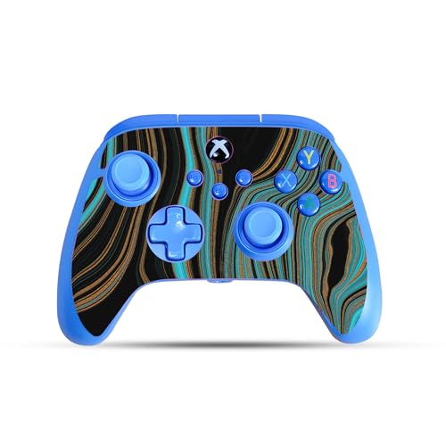 Gaming Skin Compatible with PowerA Xbox Series X|S Enhanced Wired Controller - Blue Canyon - Premium 3M Vinyl Protective Wrap Decal Cover - Easy to Apply | Crafted in The USA by MightySkins