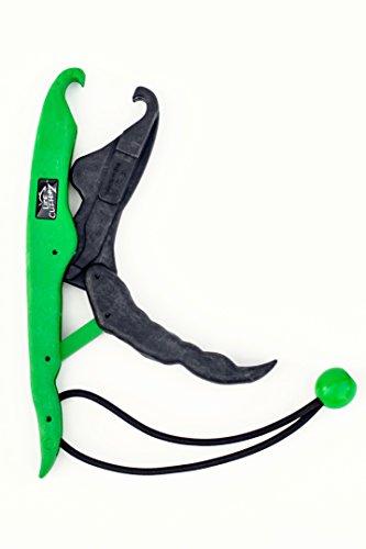 LINE CUTTERZ Unique Patented and Safe, Floating Lunker Tamer Fish Gripper with Wrist Strap - Green and Black