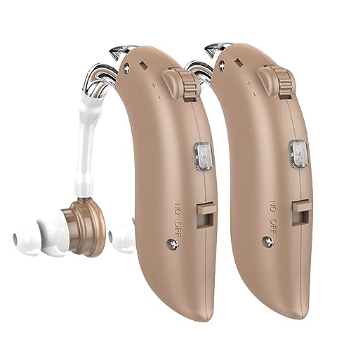 Dellona Next-level Hearing Aids For Seniors Severe Hearing Loss - Rechargeable Hearing Aids W/ Type-c, Behind-the-ear Otc Hearing Aid -(Pair) Hearing Aids For Seniors Rechargeable With Noise Cancelling - Hearing Amplifiers For Seniors - (Beige)