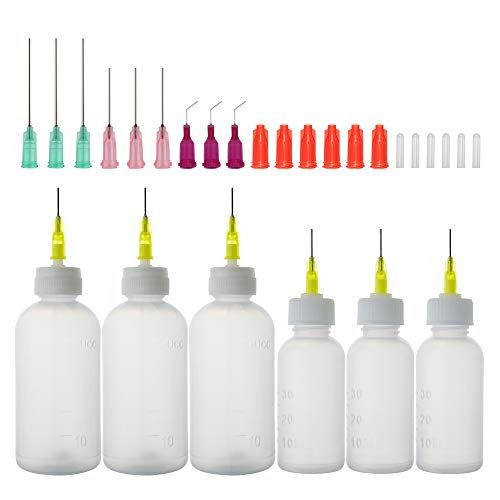 6Pcs Syringe Bottle With 15Pcs Dispensing Needles And 12Pcs Cap (30ml+50ml)