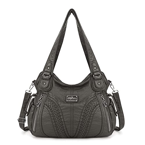 Purses and Handbags Women Fashion Tote Bag Shoulder Bags Top Handle Satchel Purses Washed Synthetic Leather Handbag