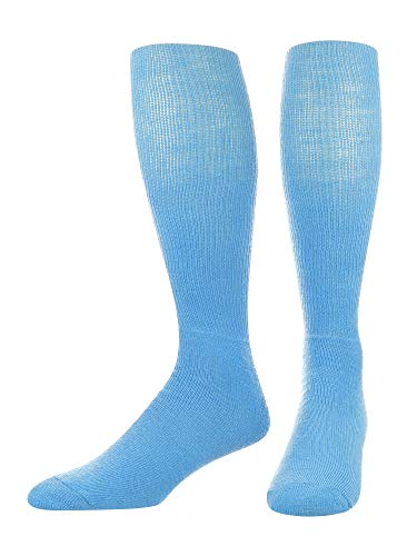 TCK TS All Sport Polyester Baseball Football Soccer Volleyball Tube Sock (Columbia Blue, Small)