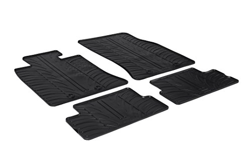 GledringUSA Custom Fit All-Weather Rubber Floor Mats for Mini Cooper 2006-2014- No Trimming Needed. Black