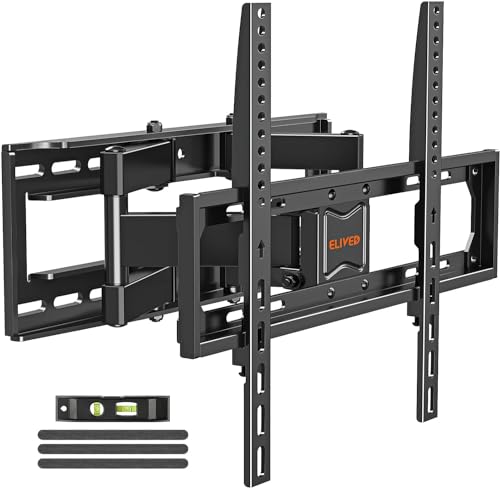 ELIVED UL Listed TV Mount for Most 26-65 Inch TVs, Full Motion TV Wall Mount Swivel and Tilt, Wall Mount TV Bracket Max VESA 400x400, Holds up to 100 lbs Fits 8” 12” 16' Wood Studs