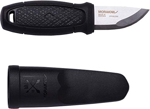 Morakniv Eldris Pocket-Size Fixed-Blade Knife With Stainless Steel Blade and Sheath, 2.3 Inch,Black