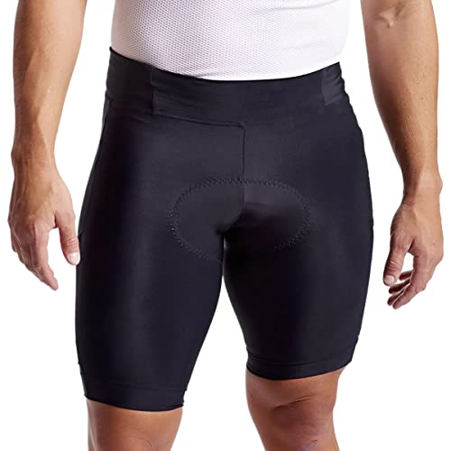 PEARL IZUMI Men's 10.5' Expedition Cycling Shorts, Silicone Cuffs & Thigh Cargo Pockets, Black, Large
