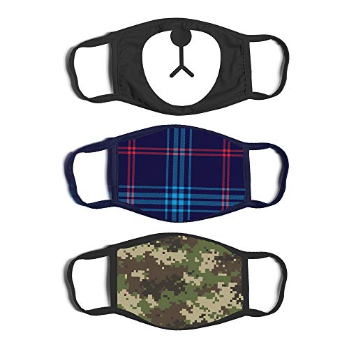 ABG Accessories Boys' 3-Pack Fashionable Protection, Reusable Fabric Face Age 3-7 Masks for Kids, Cat Design, 3 Count (Pack of 1)