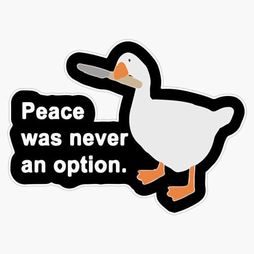 Leyland Designs Peace was Never an Option Sticker Outdoor Rated Vinyl Sticker Decal for Windows, Bumpers, Laptops or Crafts 5'