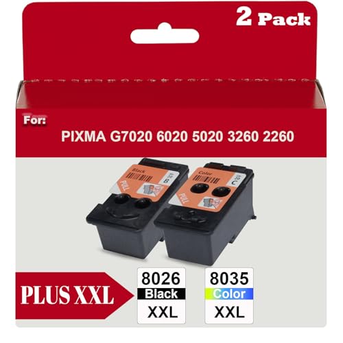 Replacement printhead use for Canon PIXMA G7020 G6020 G5020 G3260 G2260 G1220 G1230 G2270 G3262 G3270 G4270 MegaTank Printer 8026/8035XXL PLUS Head Ink Cartridge Combo set BH-20 CH-20 Print Head