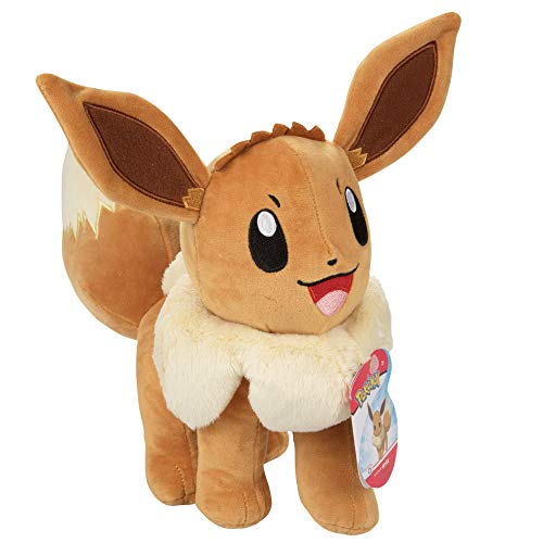 Pokémon 12' Large Eevee Plush - Officially Licensed - Quality & Soft Stuffed Animal Toy - Let's Go Starter - Great Gift for Kids, Boys, Girls & Fans of Pokemon