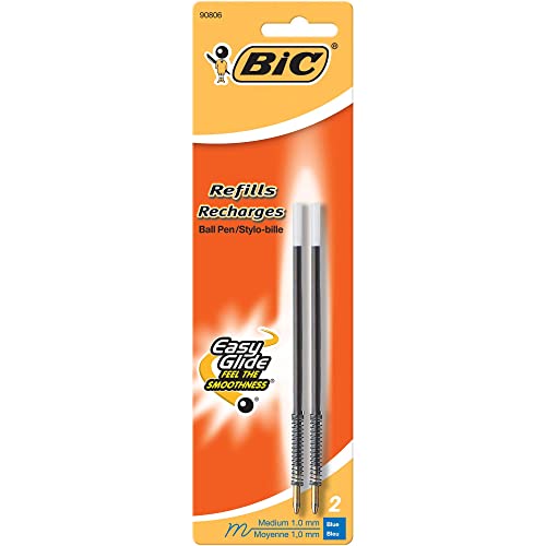 BIC Pen Refill for Wide Body/Velocity/Clear Click, Medium Point, Pack of 2, Blue - MRC21-B-BLU