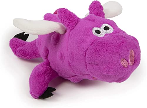 goDog Bubble Plush Just for Me Flying Pig Squeaky Plush Dog Toy, Chew Guard Technology - Pink, Mini