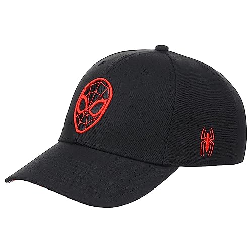 Marvel Spiderman Comic UV Adjustable Hook-and-Loop Curved Bill Cap blk