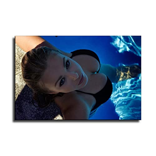 BNE Swimming Pool Sexy Lisa Burgstaller Canvas Art Poster and Wall Art Picture Print Modern Family Bedroom Decor Posters 16x24inch(40x60cm)