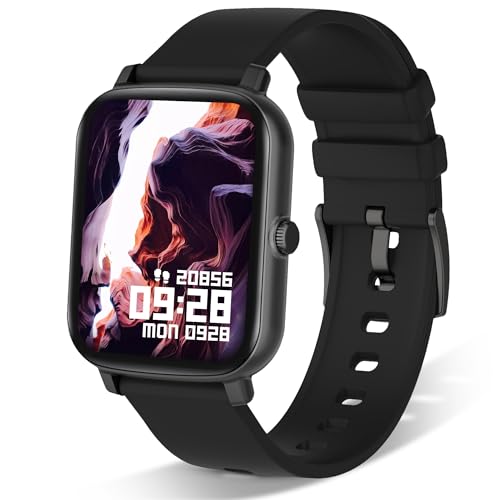 Wwzzey 1.7'' Touchscreen Smart Watch for Men,Women), Compatible with Android/iOS Phones Fitness Tracker with Heart Rate Monitor, Blood Oxygen, AI Voice Control | Best Gift for Father's Day.