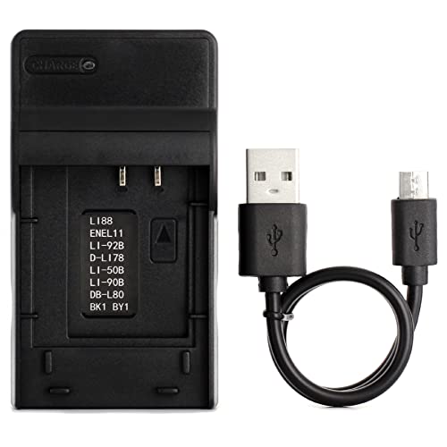 DB-L80 USB Charger for Sanyo Xacti DMX-CG10, DMX-CG11, DMX-CS1, DMX-GH1, VPC-CG10, VPC-CG100, VPC-CG20, VPC-CG21, VPC-CG88, VPC-CS1, VPC-GH1, VPC-GH2, VPC-GH3, VPC-GH4, VPC-PD1 Camera and More