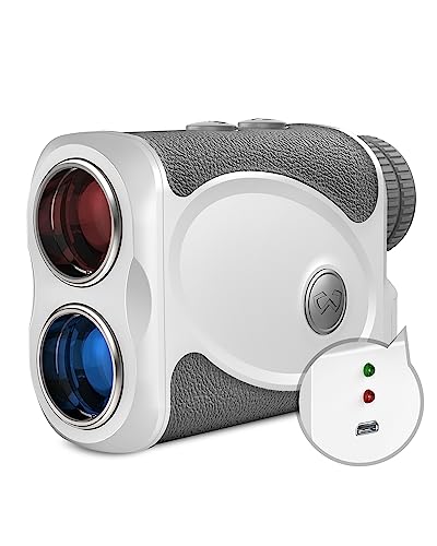 WOSPORTS Golf Rangefinder, 800 Yards Laser Range Finder, High-Precision Flag Lock with Pulse Vibration, Tournament Legal Rangefinder for Golfing and Hunting, 6X Magnification, CR2 Battery Included