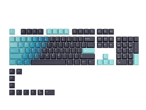 Glorious GPBT Celestial Ice Keycaps - Premium Cherry-Profile 114 Keys Set with Bright Blue & Deep Navy Blue Gradient Design - Durable, Readable, Compatible with GMMK Models & Standard Keyboards