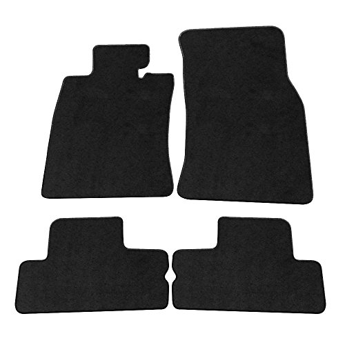 Floor Mats Compatible with 2002-2006 Mini Cooper, Black Nylon Flooring Protection Interior Carpets by IKON MOTORSPORTS, 2002 2003 2004 2005