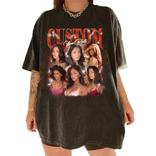 IZI POD Custom Bootleg Rap Tee, Custom Photo Vintage Graphic 90s Tshirt, Custom Photo Shirt, Custom Your Own Bootleg Idea, Insert Your Design, Girlfriend Boyfriend Birthday Gifts, Custom Face Shirt