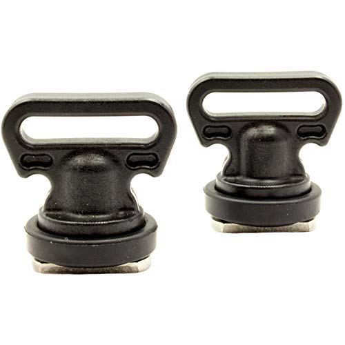 YakAttack Track Mount Vertical Tie Down, Black - 2 Pack (AAP-1025) | Kayak Fishing Accessories