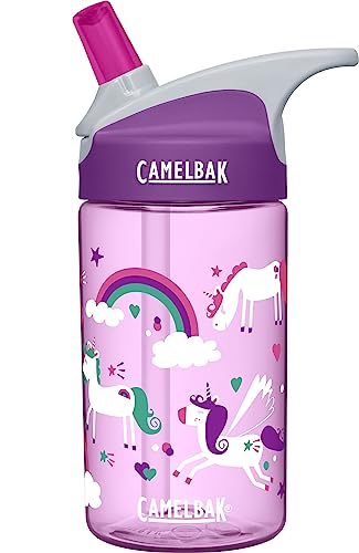 CamelBak eddy Kids Water Bottle - CamelBak Kids Big Bite Valve - Spill Proof - Water Bottle For Kids - BPA-Free Water Bottle - 12oz, Unicorns