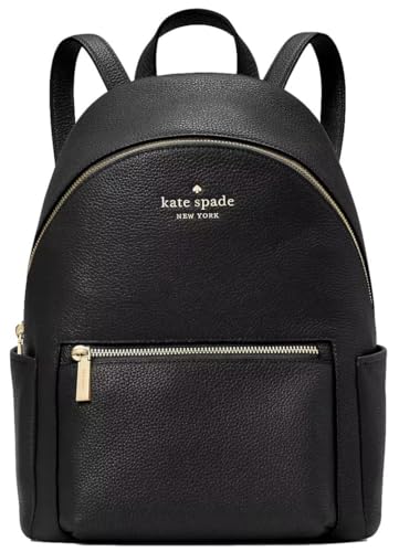 Kate Spade Leila Pebbled Leather Medium Dome Backpack Bag Black