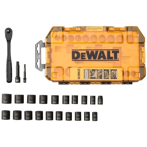 DEWALT DWMT74738 Tough Box 23 PC 3/8' Drive Impact Socket Set