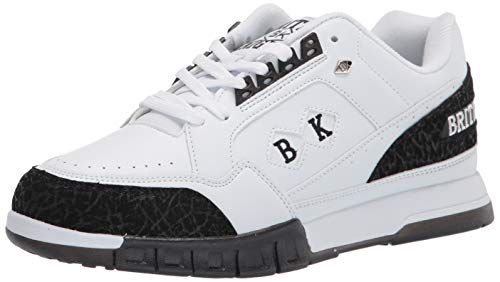 British Knights Men's Metros Sneaker, White/Black/Black Ice, 10