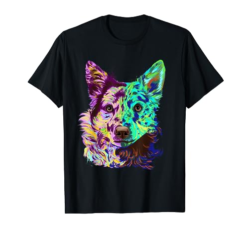 Colourful Splash Dog Mudi T-Shirt