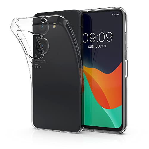 kwmobile Case Compatible with ASUS Zenfone 10 / Zenfone 9 - Clear Case Soft Slim Flexible Protective TPU Phone Cover - Transparent