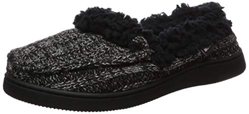 MUK LUKS Women's Anais Moccasin Slippers, Ebony, 9-10