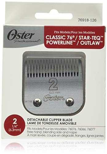 Oster Professional 76918-126 Replacement Blade, Classic 76/Star-Teq/Power-Teq Clippers, Size #2, 1/4' (6.3 mm)