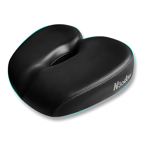 N3od3er Comfortable Bicycle Saddle for Exercise and Road Bicycle Oversized Comfort Seat for Stationary Extra Wide Replacement Padded Bike Saddle Cushion for Women and Men