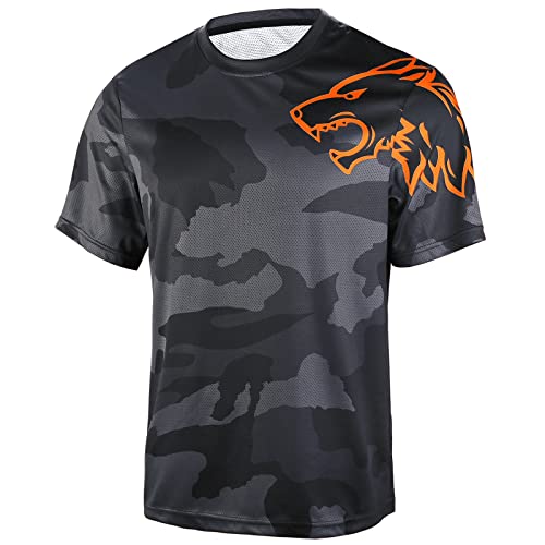 Wisdom Leaves Men Mountain Bike Shirts Short Sleeve MTB Jersey Cycling Bike Shirt Downhill Motocross T-Shirt