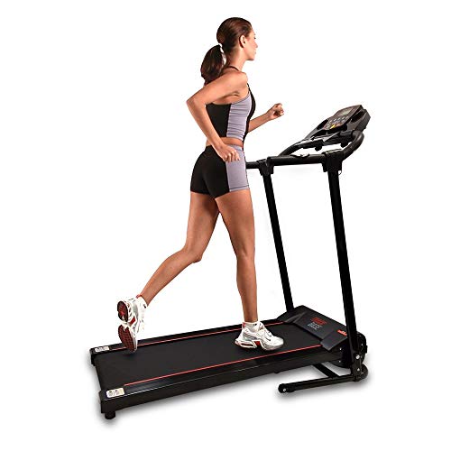 SereneLife Folding Treadmill - Foldable Home Fitness Equipment with LCD for Walking & Running - Cardio Exercise Machine - 12 Preset or Adjustable Programs - Bluetooth Connectivity